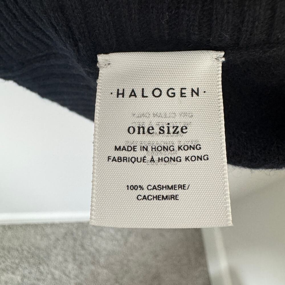 Halogen 100% Cashmere Easy Throw On Ruana in Black - One Size - Picture 6 of 7